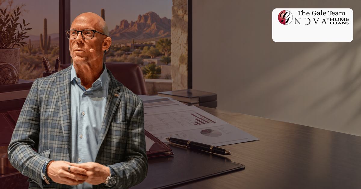 Greg Gale reviewing a CPA letter request and organized business records for an Arizona mortgage