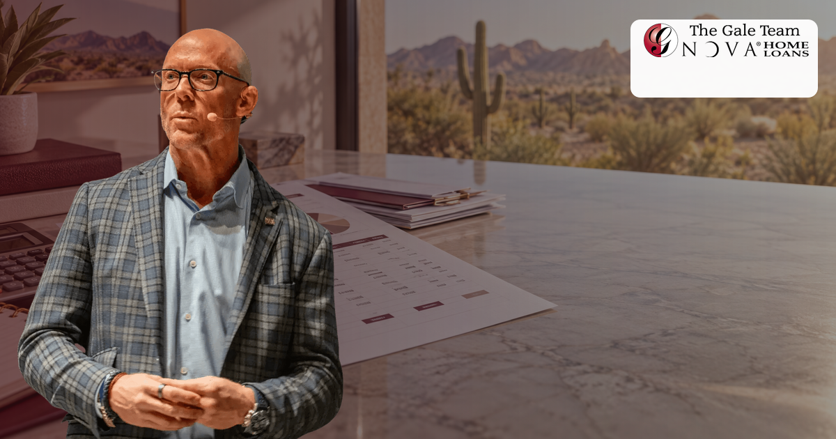 Greg Gale reviewing a profit-and-loss statement for an Arizona self-employed mortgage borrower