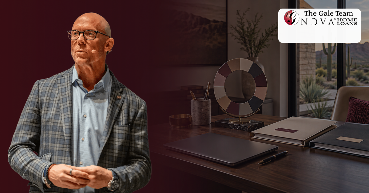 Greg Gale reviewing seasonal business records for an Arizona mortgage